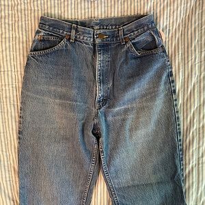 Vintage Lee jeans. Boys size 13, but completely fit like the perfect mom jean!